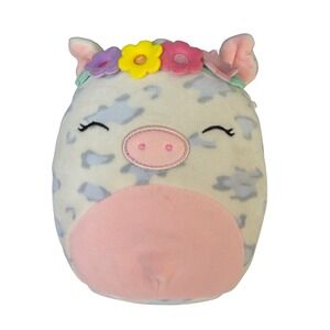 Squishmallows Original Pig Plush Toy Floral Crown Cute Kawaii Soft Stuffed